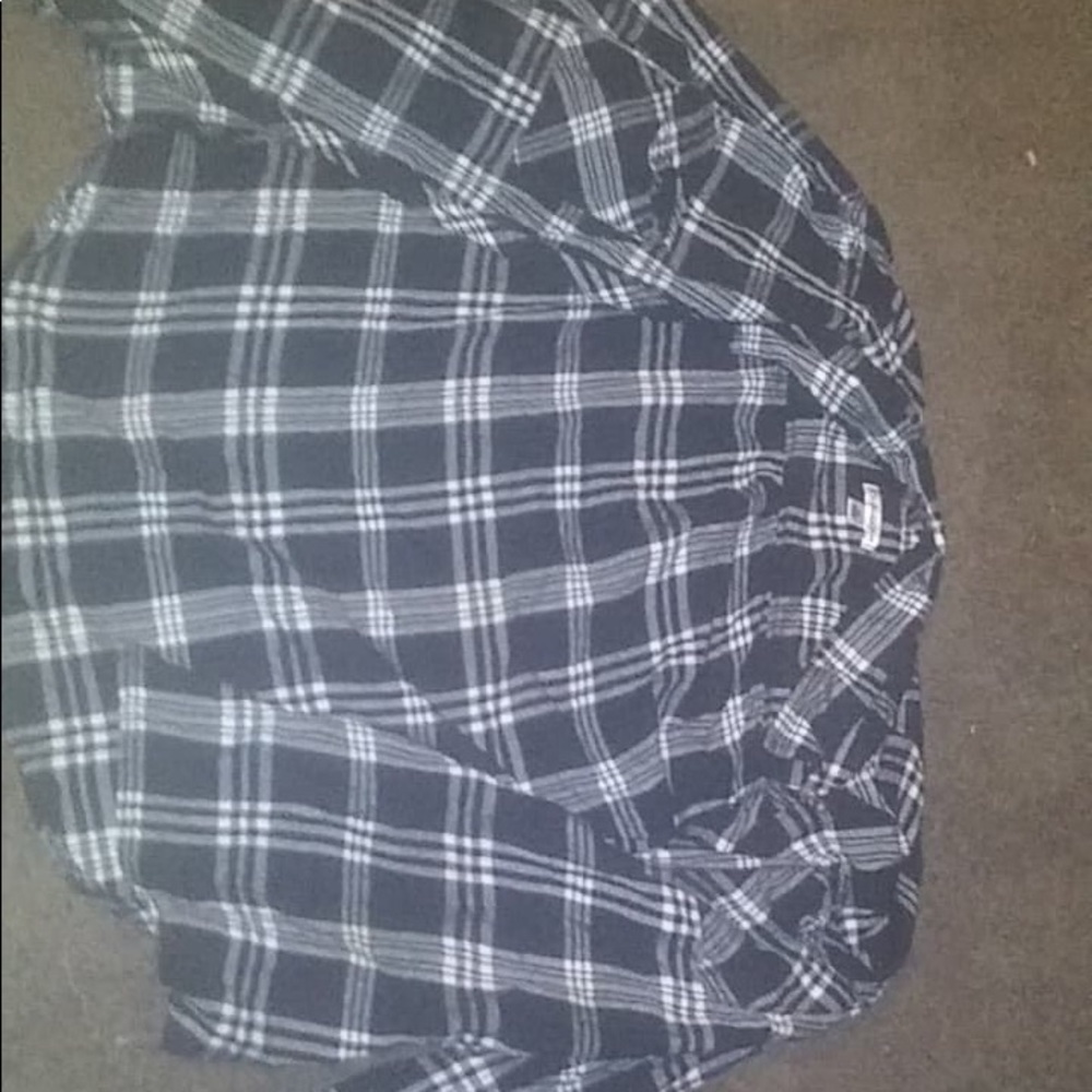 Black and White checkered flannel